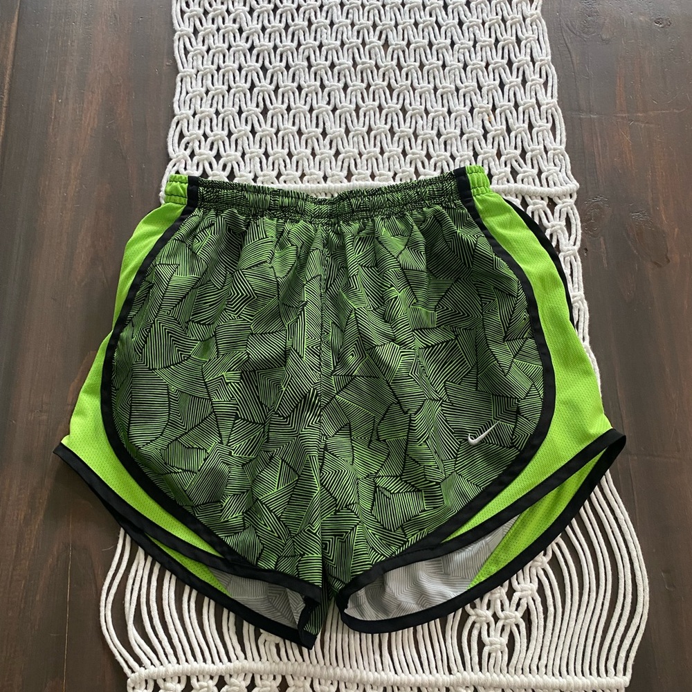 Nike Dri Fit lined neon shorts